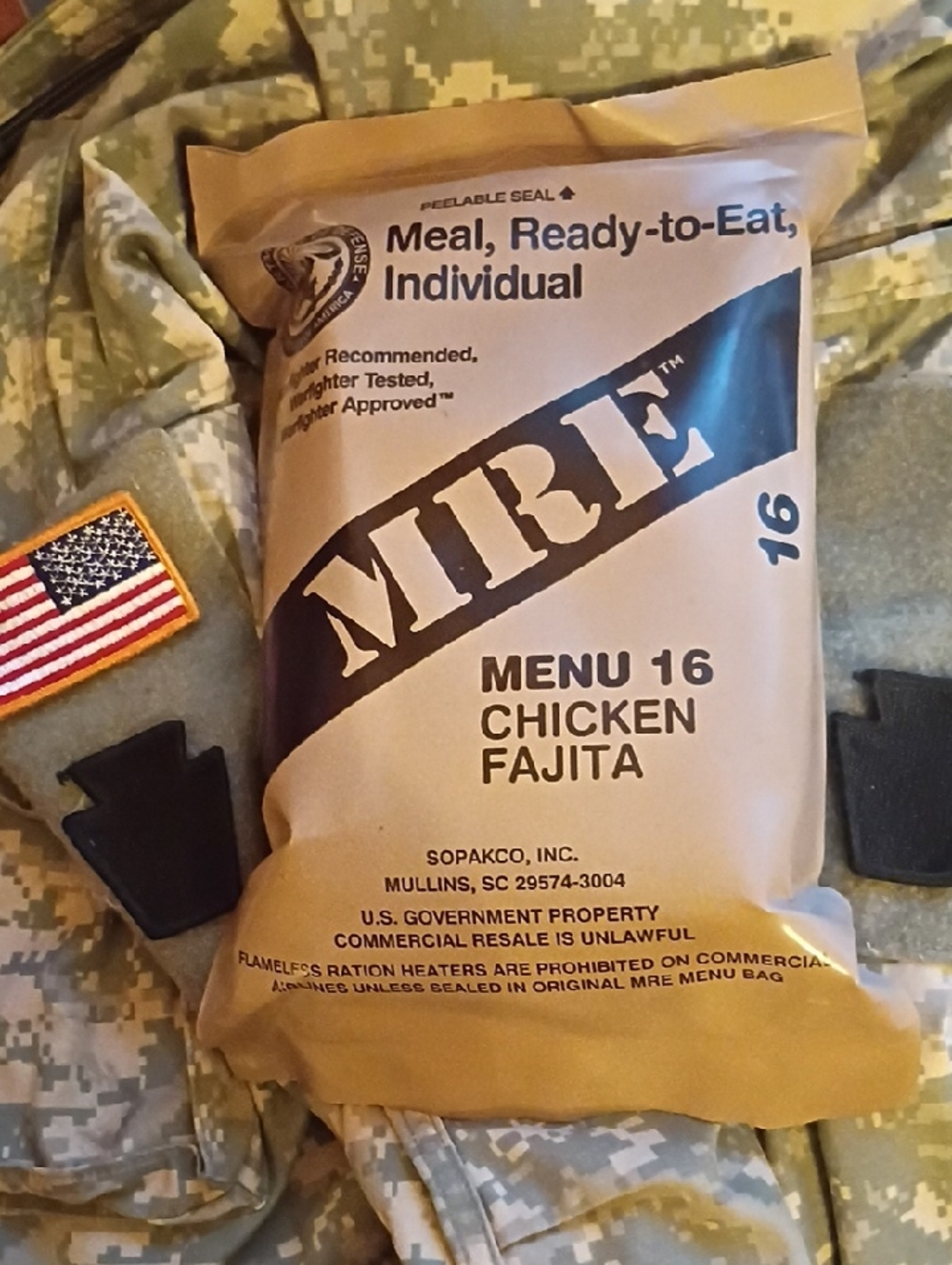 Operation Iraqi Freedom MRE. Warfighter Tested & Approved. Department Of Defense